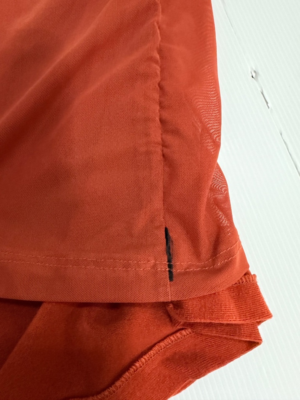 Alice + Olivia Mindie Ruched Jersey Midi Skirt Rust Orange Size XS - Picture 8 of 9